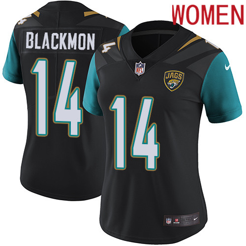 2019 Women Jacksonville Jaguars #14 Blackmon black Nike Vapor Untouchable Limited NFL Jersey->women nfl jersey->Women Jersey